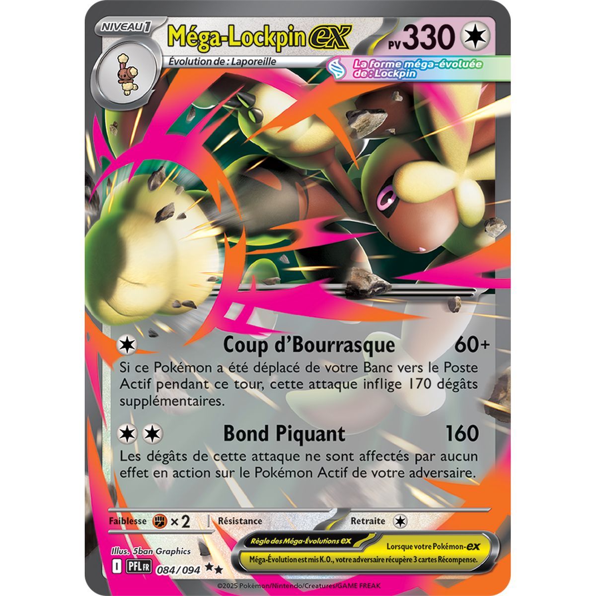 Mega-Lopunny-ex - Double Rare 84/94 - Mega Evolution 2 Phantasmagorical Flames