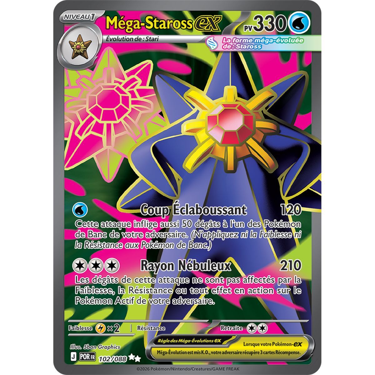 Mega Starmie EX - Ultra Rare 102/88 - ME03 - Pokémon - Perfect Balance Mega Evolution