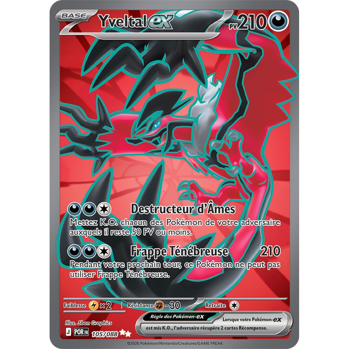Yveltal EX - Ultra Rare 105/88 - ME03 - Pokémon - Perfect Balance Mega Evolution