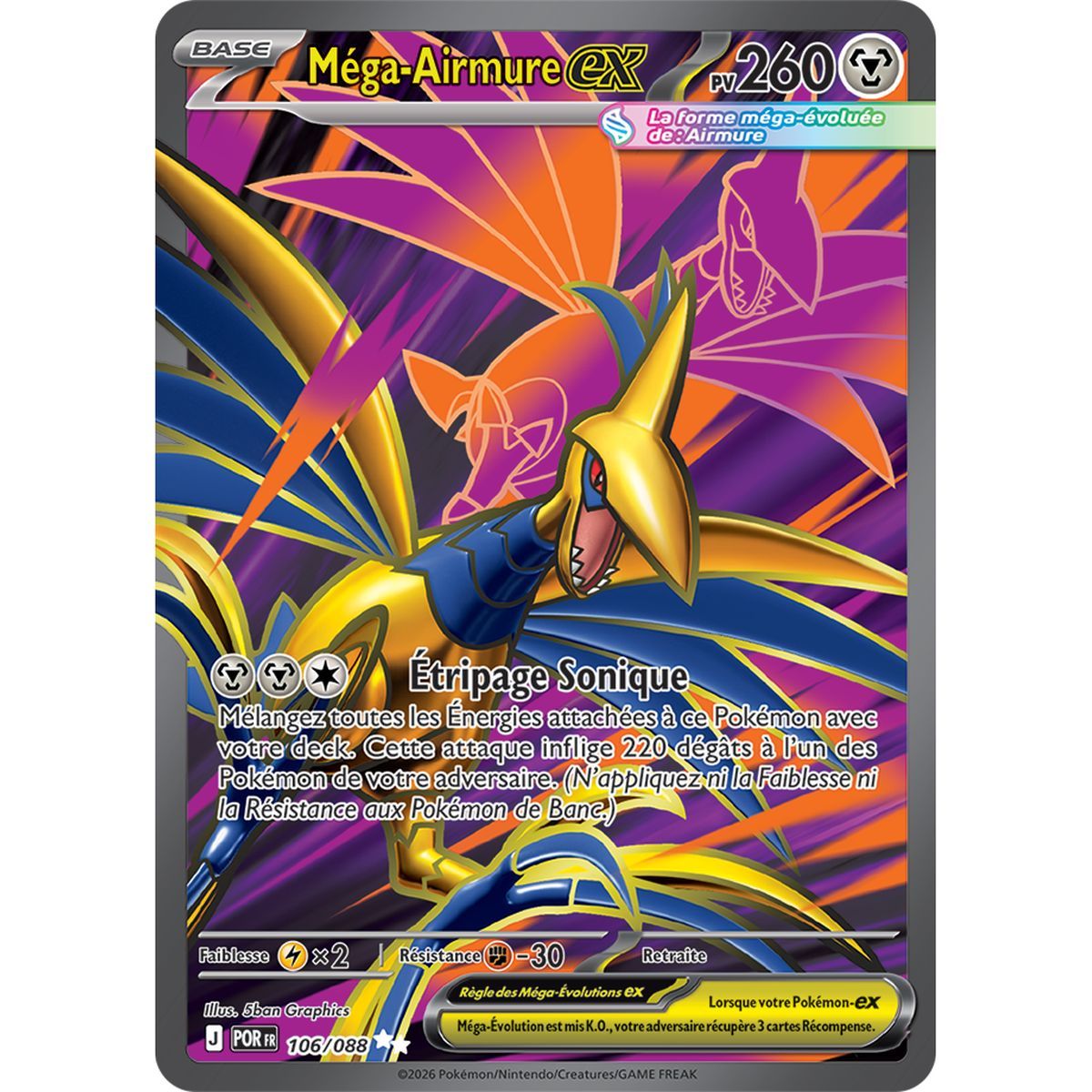 Mega Skarmory EX - Ultra Rare 106/88 - ME03 - Pokémon - Perfect Balance Mega Evolution