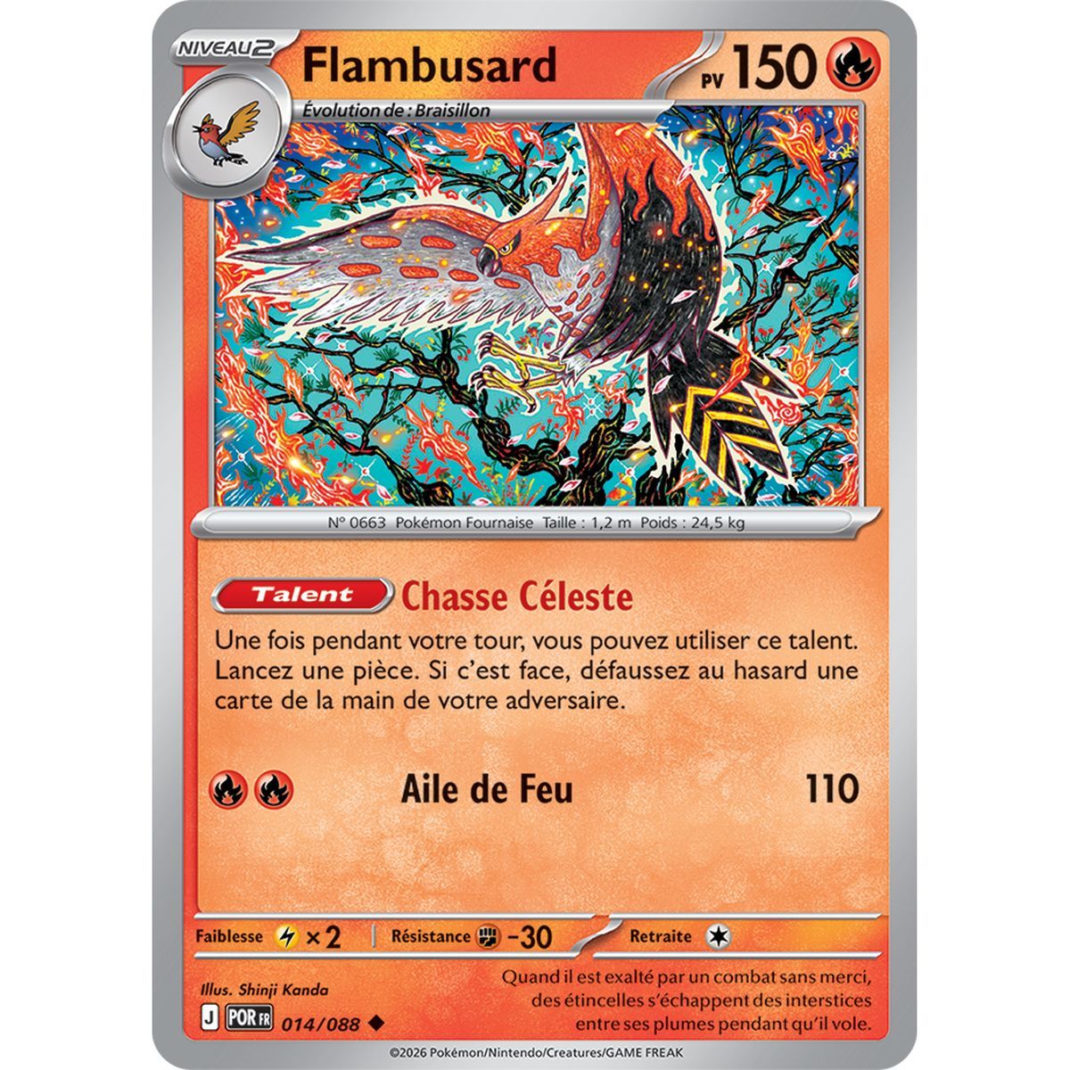 Talonflame - Reverse 14/88 - ME03 - Pokémon - Mega Evolution Perfect Balance