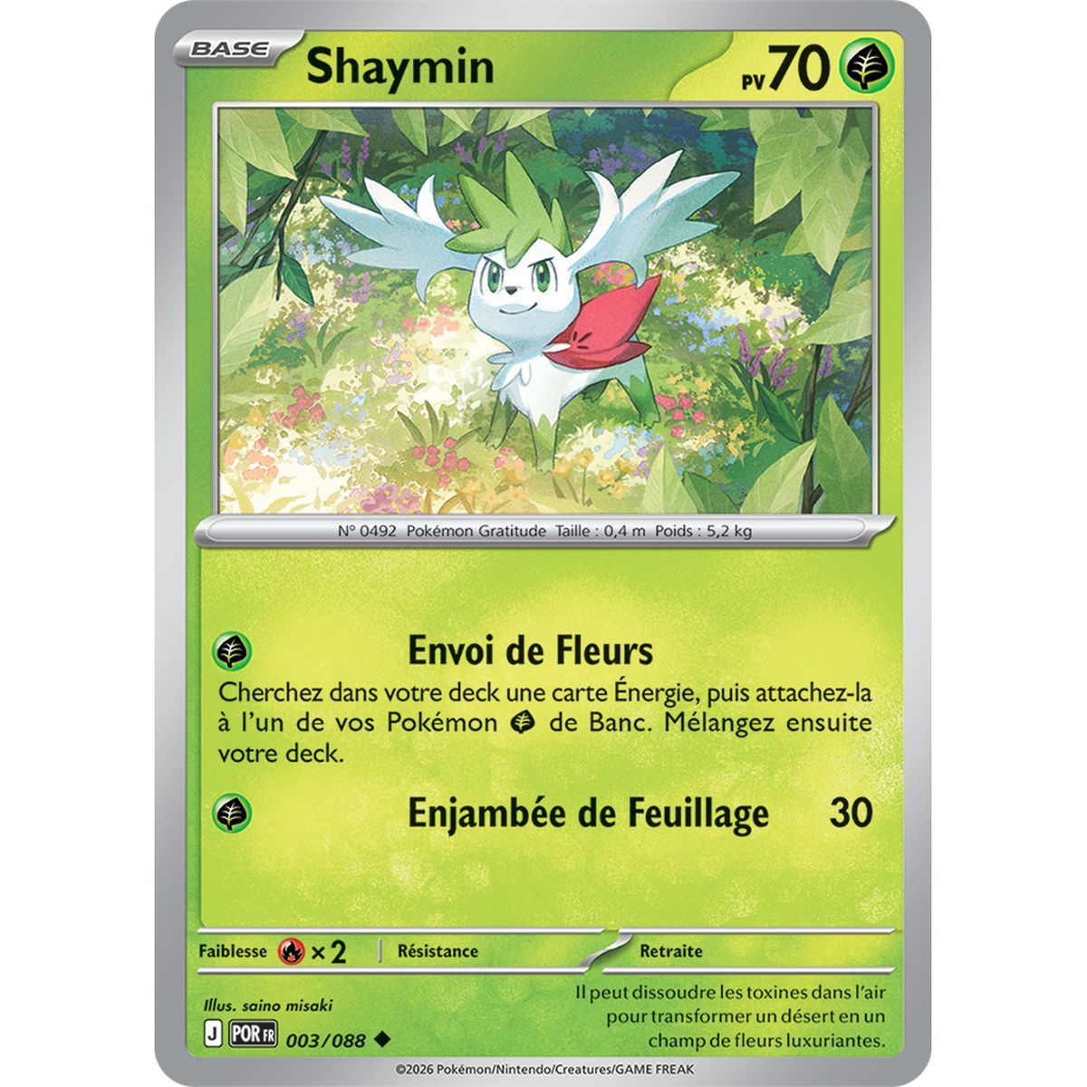 Shaymin - Uncommon 3/88 - ME03 - Pokémon - Perfect Balance Mega Evolution