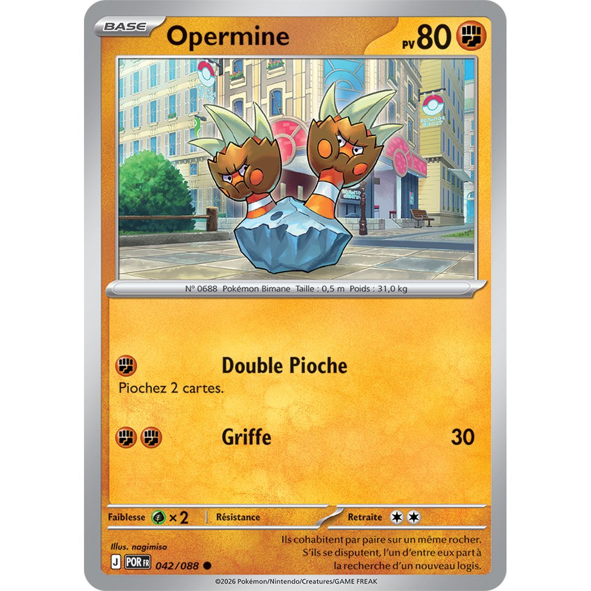 Opermine - Reverse 42/88 - ME03 - Pokémon - Mega Evolution Perfect Balance