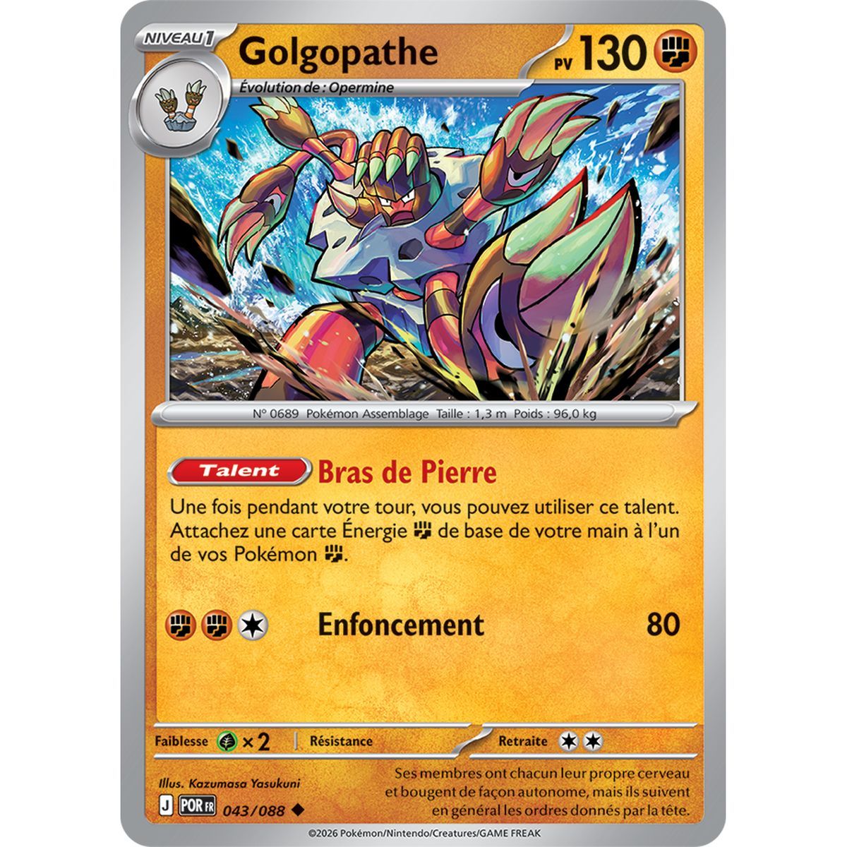 Golgopathe - Reverse 43/88 - ME03 - Pokémon - Mega Evolution Perfect Balance