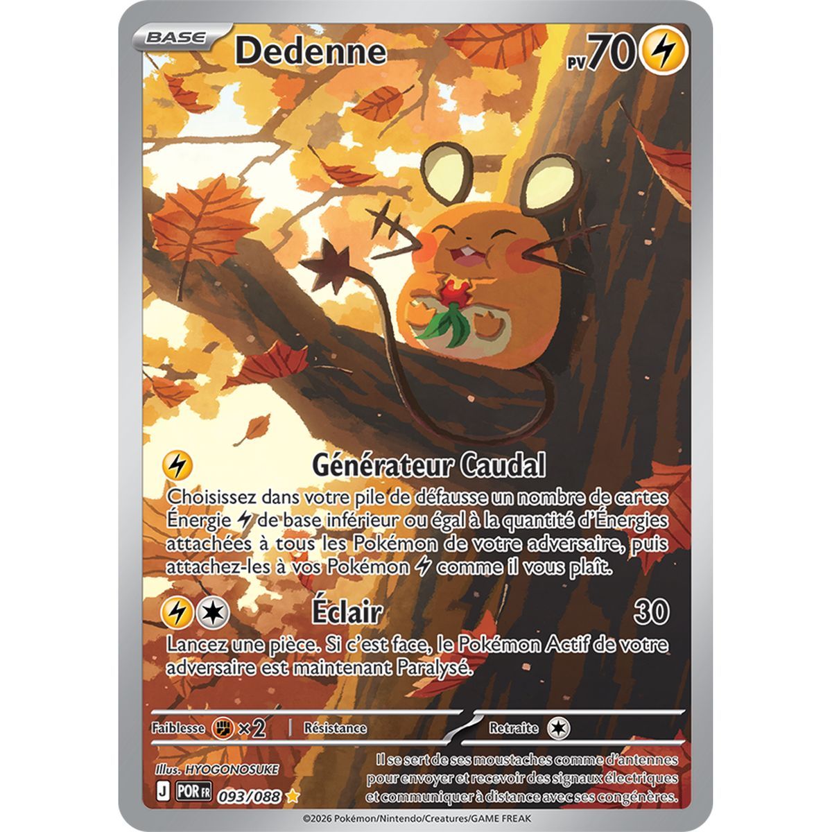 Dedenne - Rare Illustration 93/88 - ME03 - Pokémon - Perfect Balance Mega Evolution