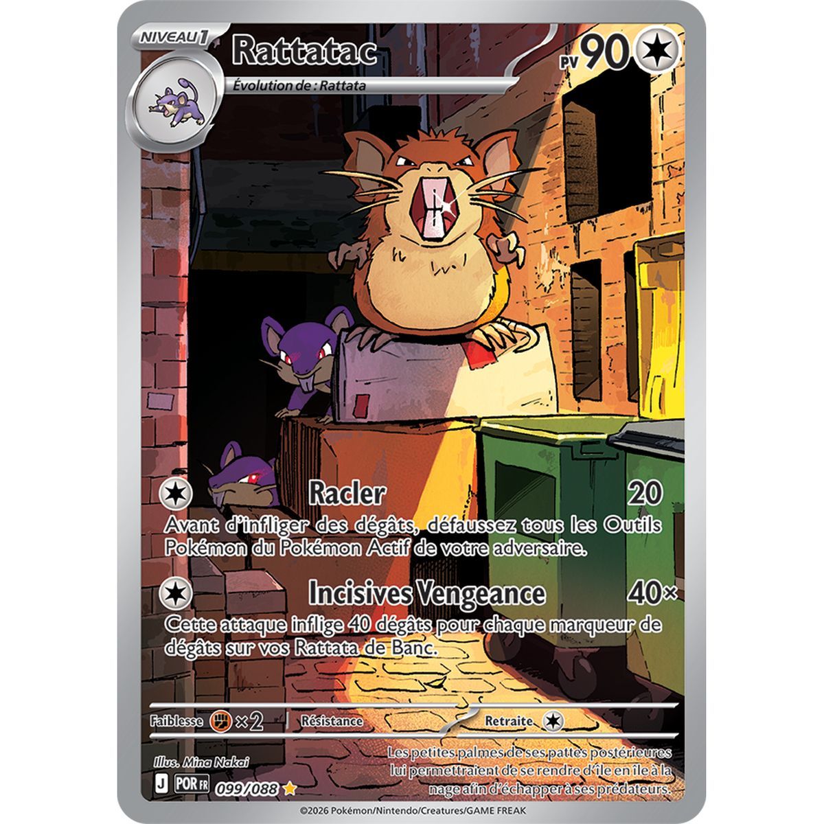 Raticate - Rare Illustration 99/88 - ME03 - Pokémon - Perfect Balance Mega Evolution