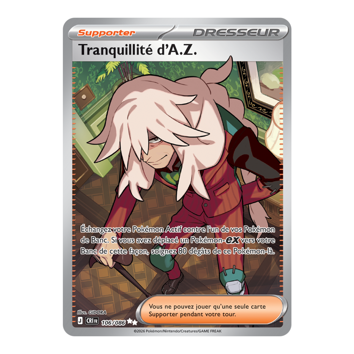 A.Z.'s Tranquility - Ultra Rare 106/86 - ME04 - Pokémon - Mega Evolution Chaos Rising