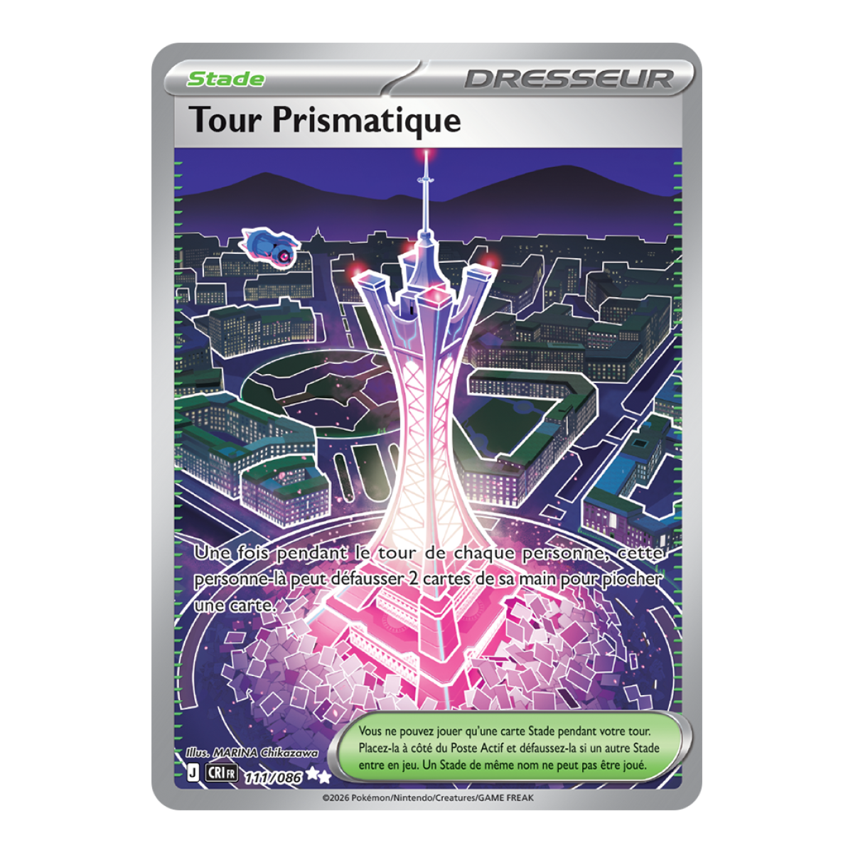 Prism Tower - Ultra Rare 111/86 - ME04 - Pokémon - Mega Evolution Chaos Rising