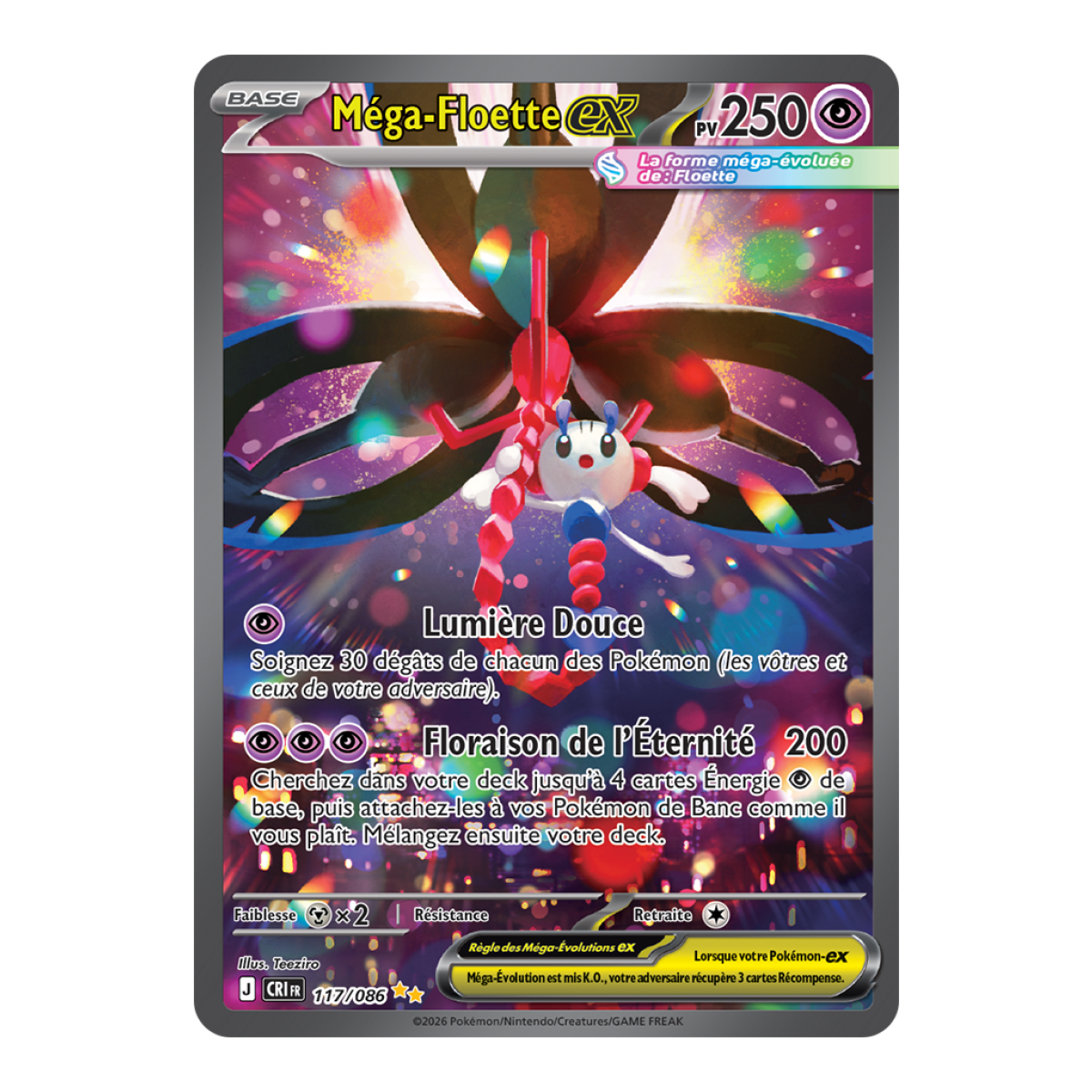 Mega-Floette-ex - Special Illustration Rare 117/86 - ME04 - Pokémon - Mega Evolution Chaos Rising
