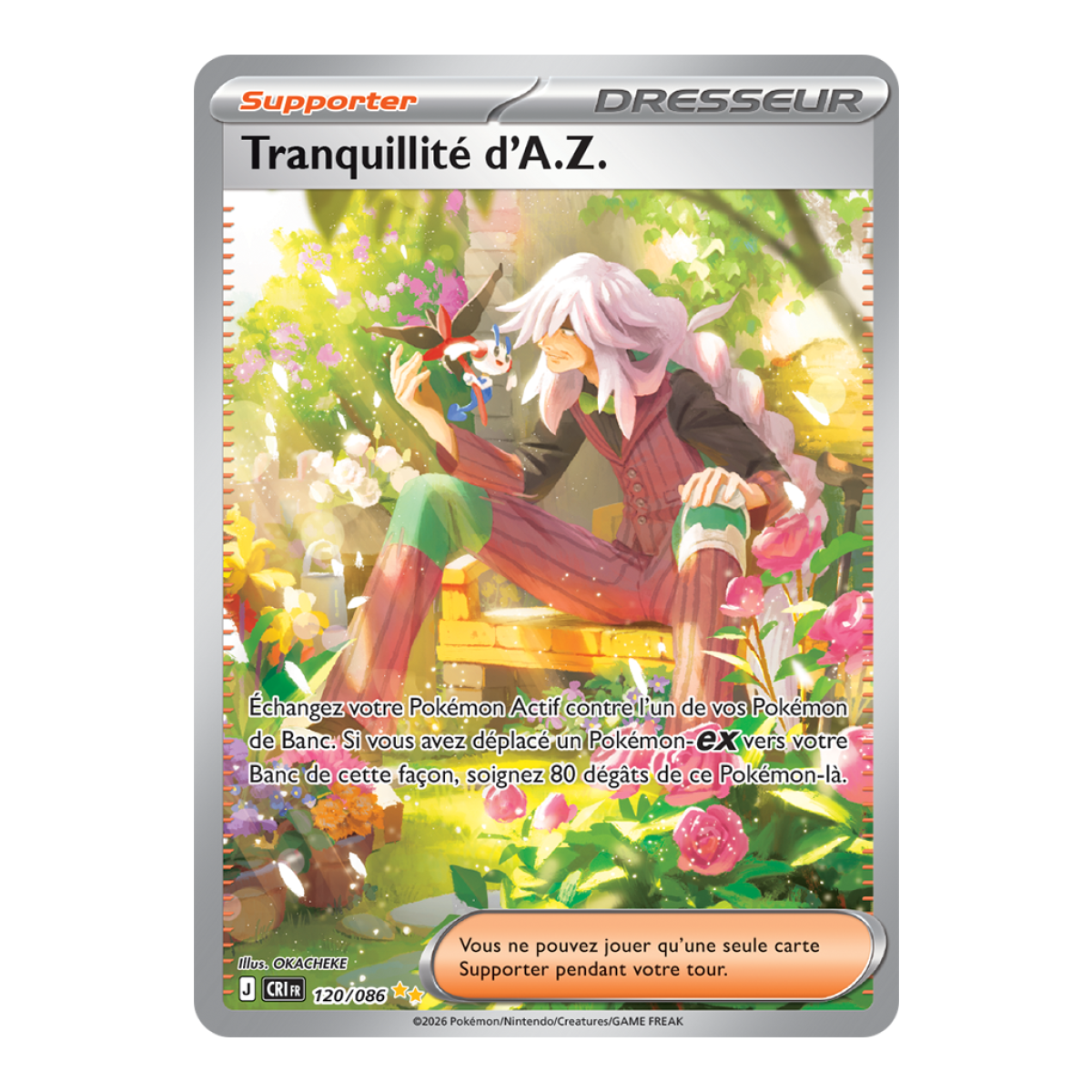 A.Z.'s Tranquility - Special Illustration Rare 120/86 - ME04 - Pokémon - Mega Evolution Chaos Rising