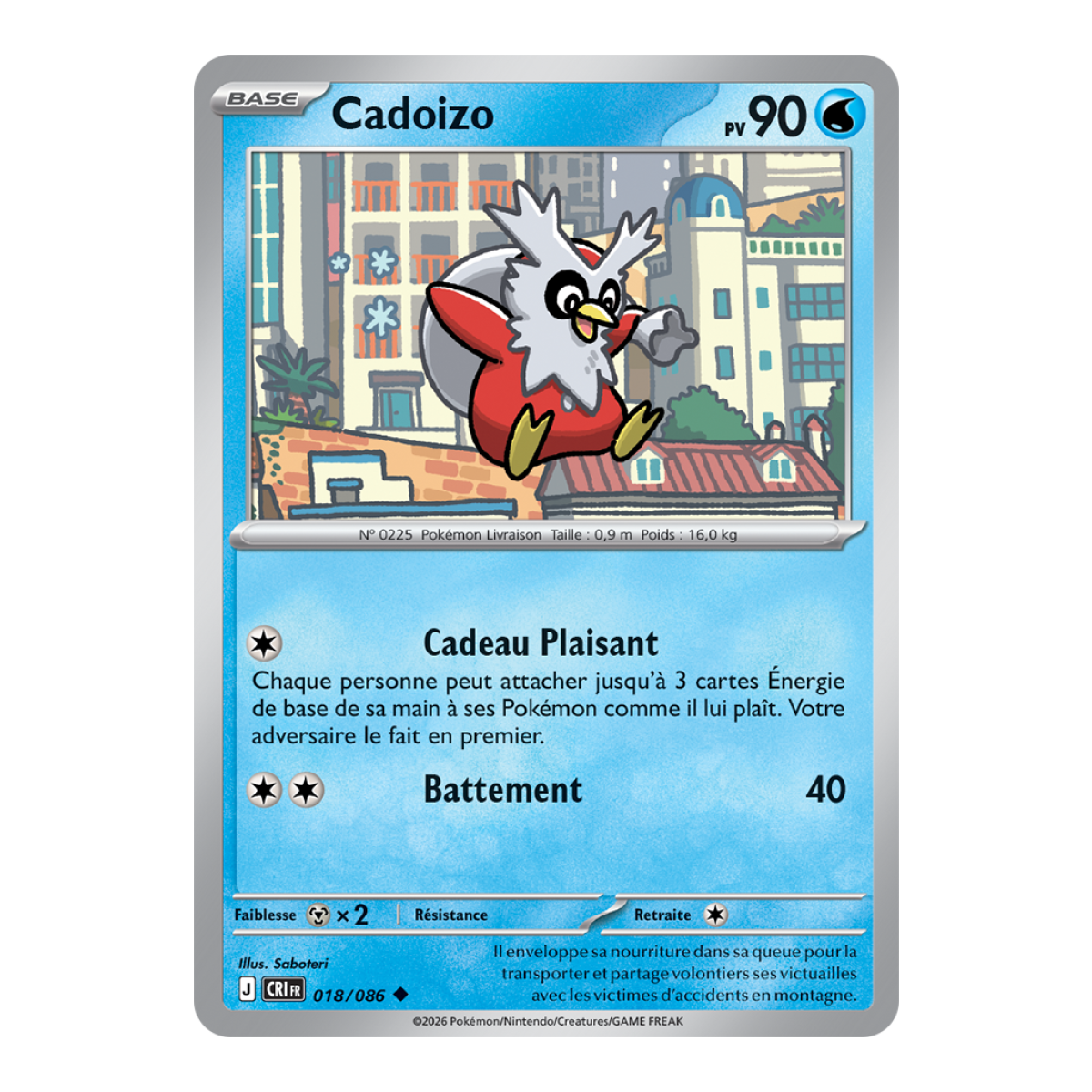 Delibird - Uncommon 18/86 - ME04 - Pokémon - Mega Evolution Chaos Rising