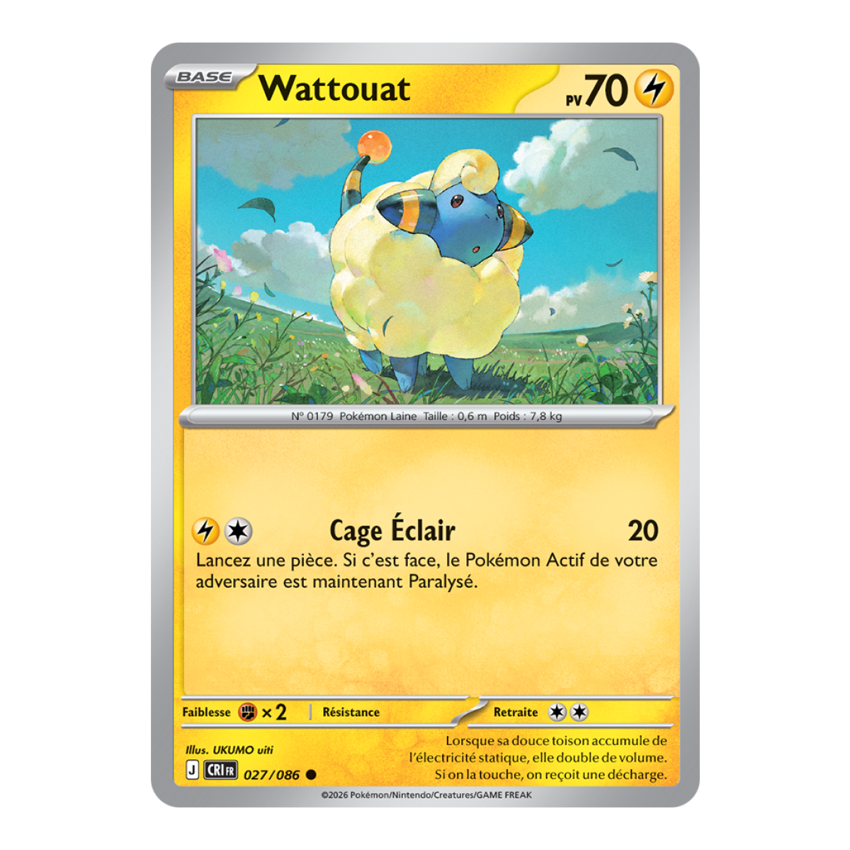 Wattouat - Reverse 27/86 - ME04 - Pokémon - Mega Evolution Chaos Rising