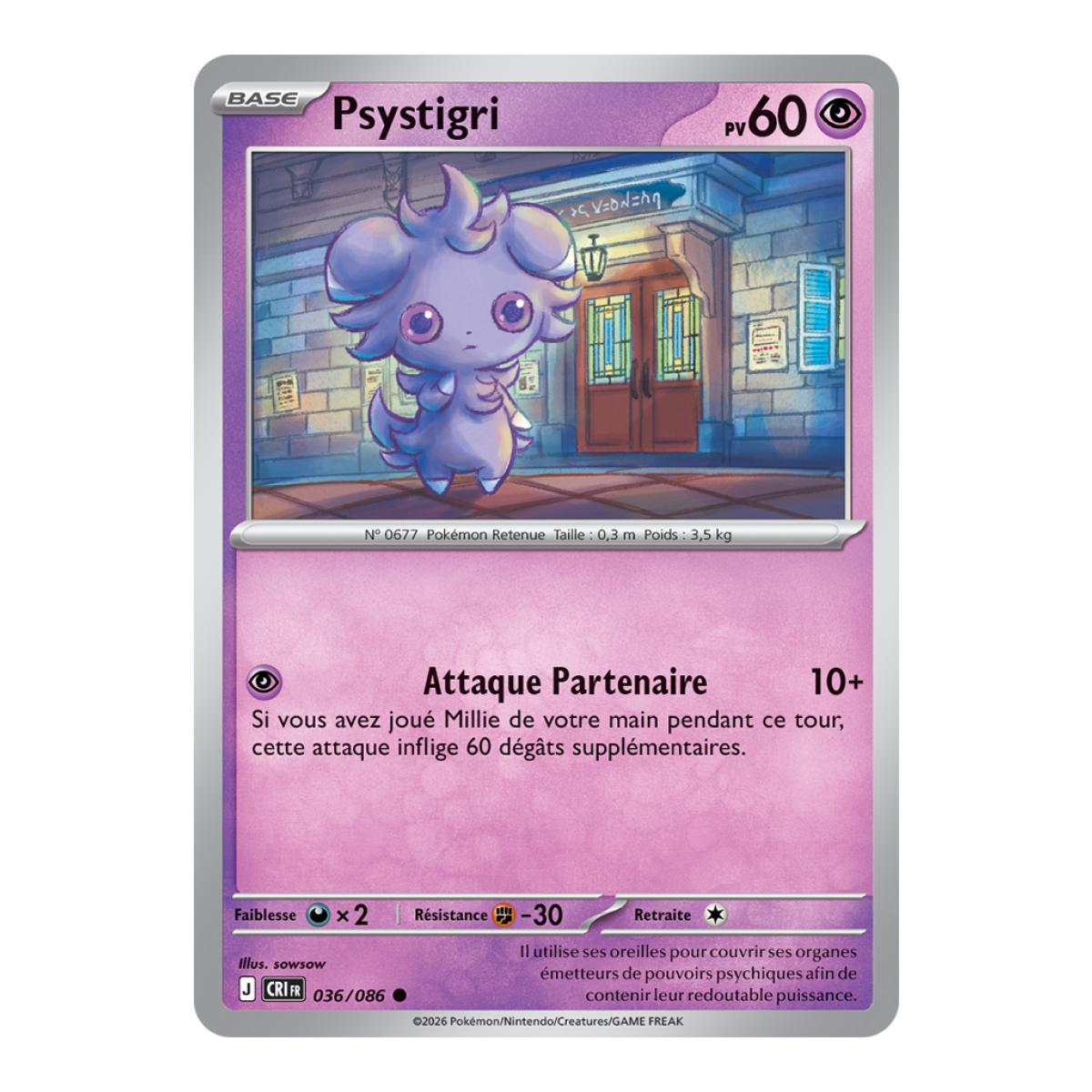 Psystigri - Reverse 36/86 - ME04 - Pokémon - Mega Evolution Chaos Rising