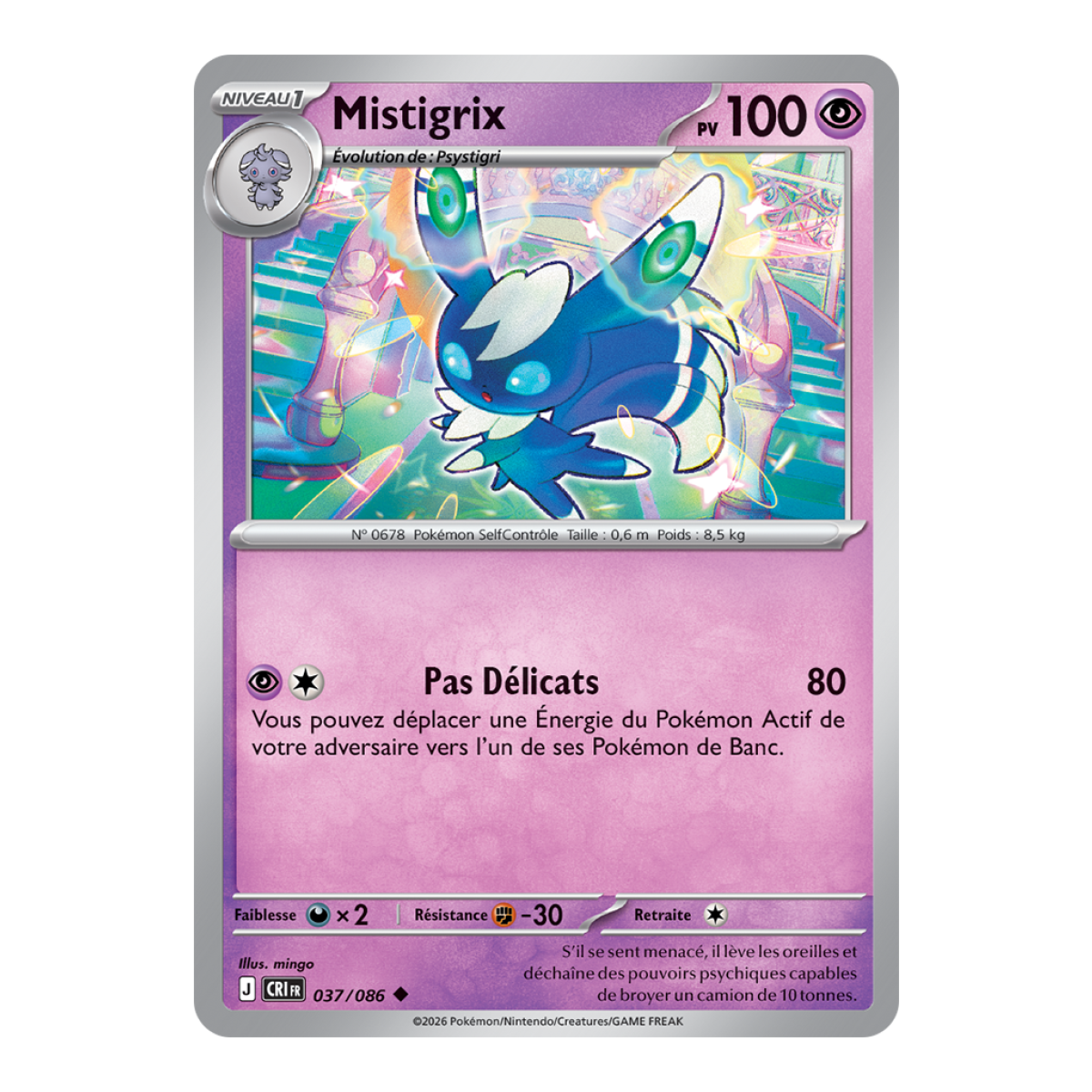 Mistigrix - Uncommon 37/86 - ME04 - Pokémon - Mega Evolution Chaos Rising
