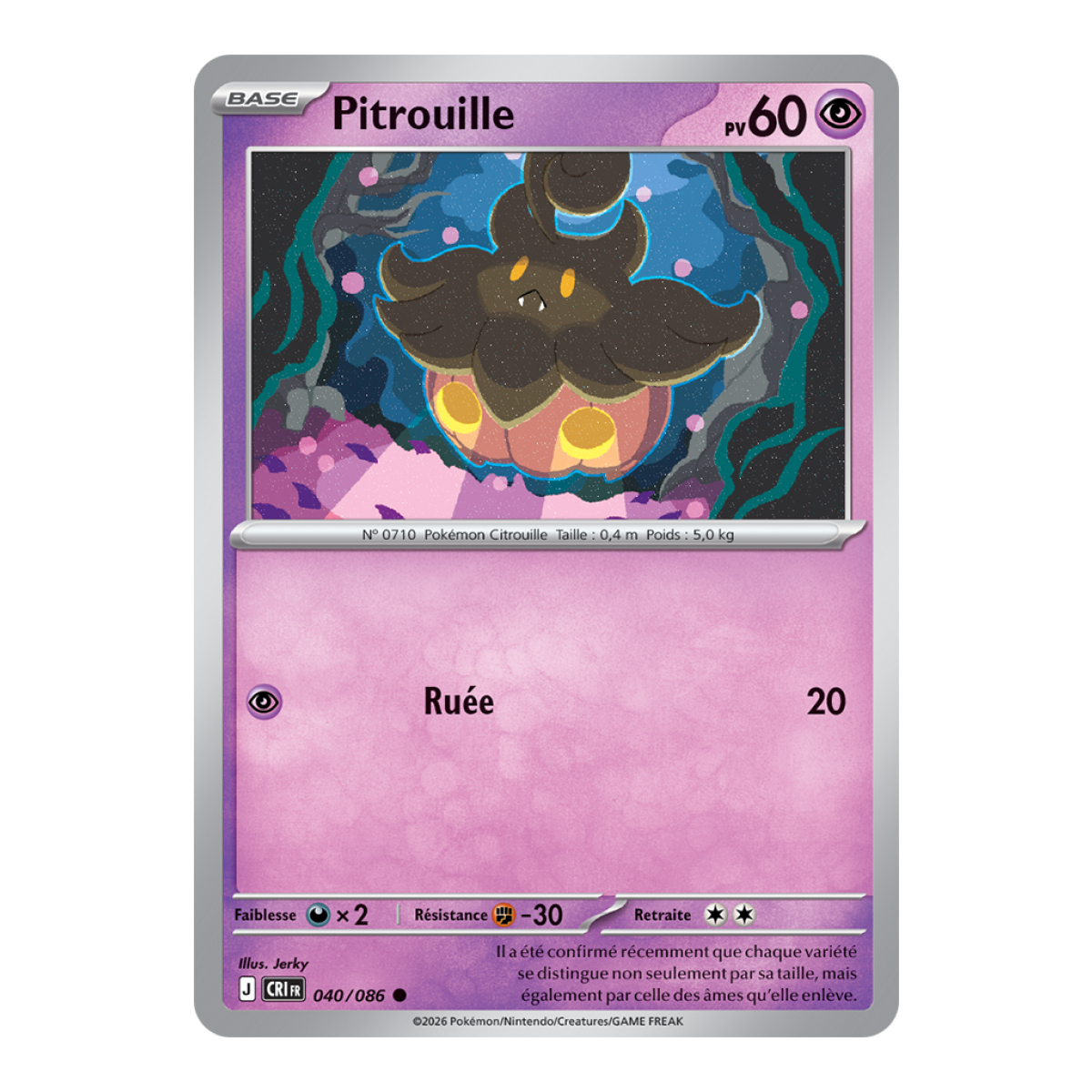 Pumpkaboo - Common 40/86 - ME04 - Pokémon - Mega Evolution Chaos Rising