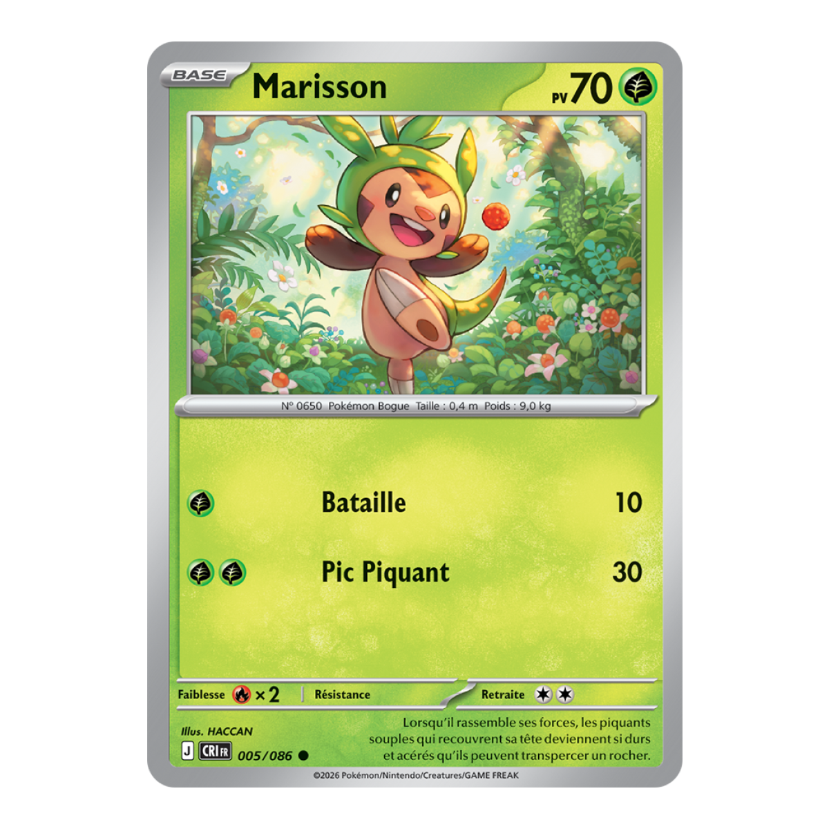 Chespin - Common 5/86 - ME04 - Pokémon - Mega Evolution Chaos Rising