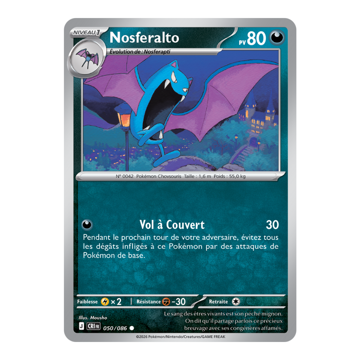 Nosferalto - Reverse 50/86 - ME04 - Pokémon - Mega Evolution Chaos Rising