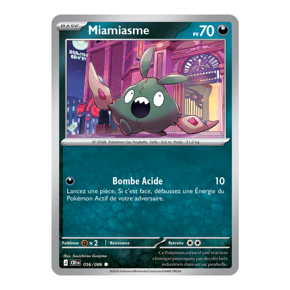 Miamiasme - Common 56/86 - ME04 - Pokémon - Mega Evolution Chaos Rising