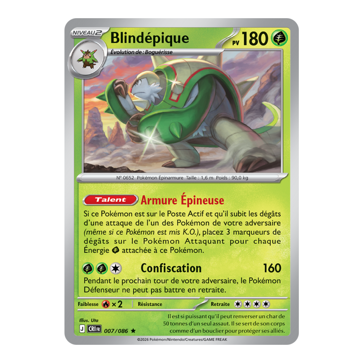 Epic Armor - Holo Rare 7/86 - ME04 - Pokémon - Mega Evolution Chaos Rising