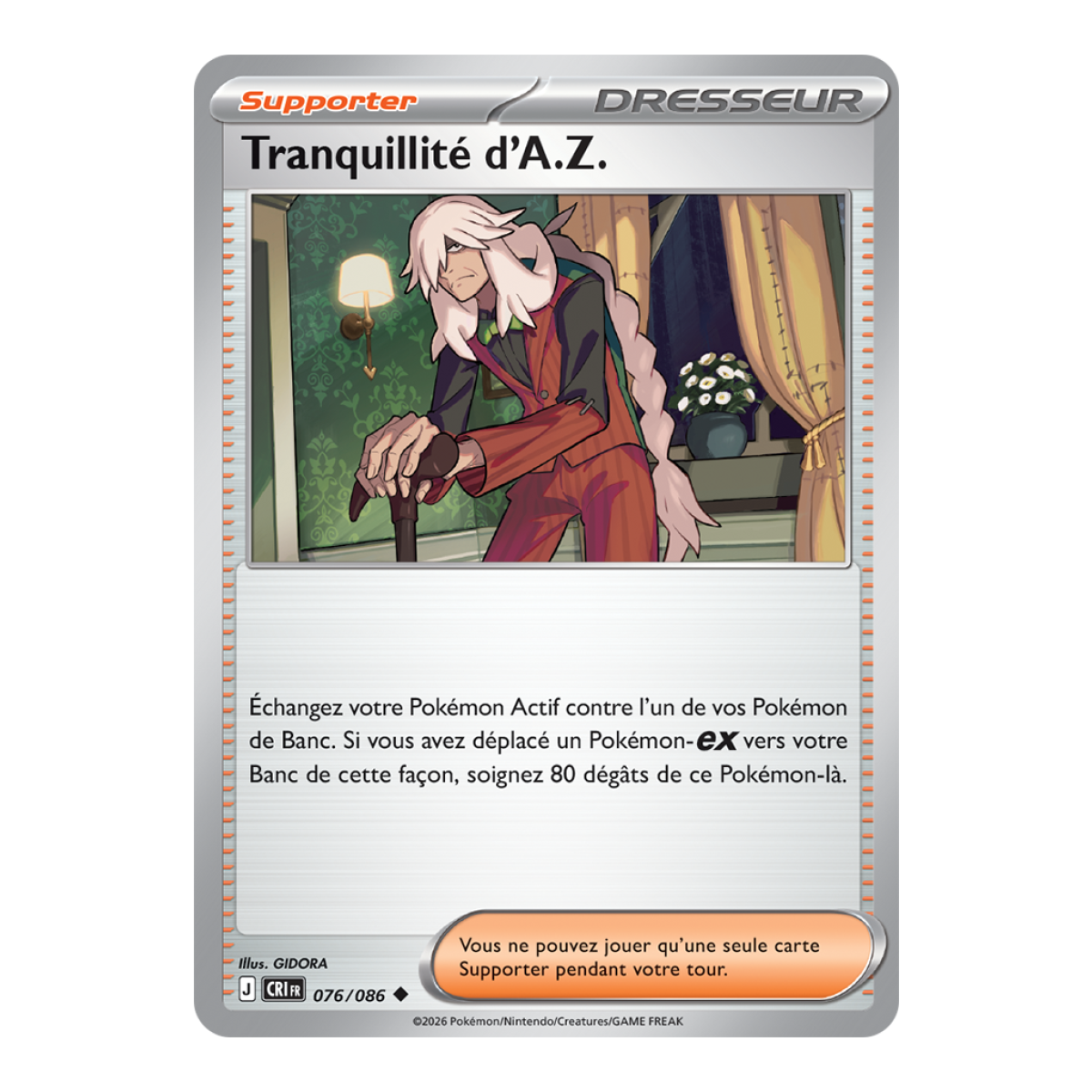 A.Z.'s Tranquility - Reverse 76/86 - ME04 - Pokémon - Mega Evolution Chaos Rising