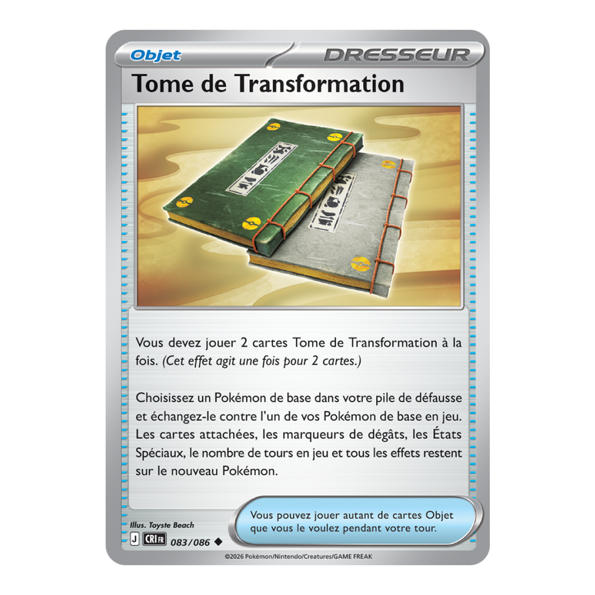 Transformation Tome - Reverse 83/86 - ME04 - Pokémon - Mega Evolution Chaos Rising