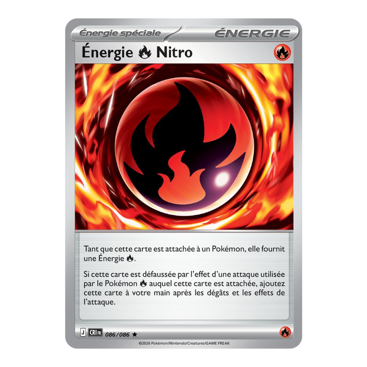 FireNitro Energy - Holo Rare 86/86 - ME04 - Pokémon - Mega Evolution Chaos Rising