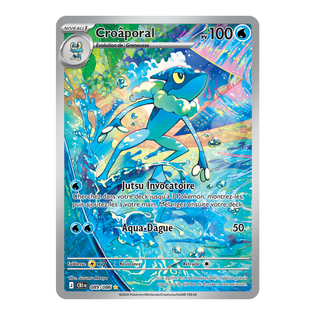 Croagunk - Rare Illustration 89/86 - ME04 - Pokémon - Mega Evolution Chaos Rising