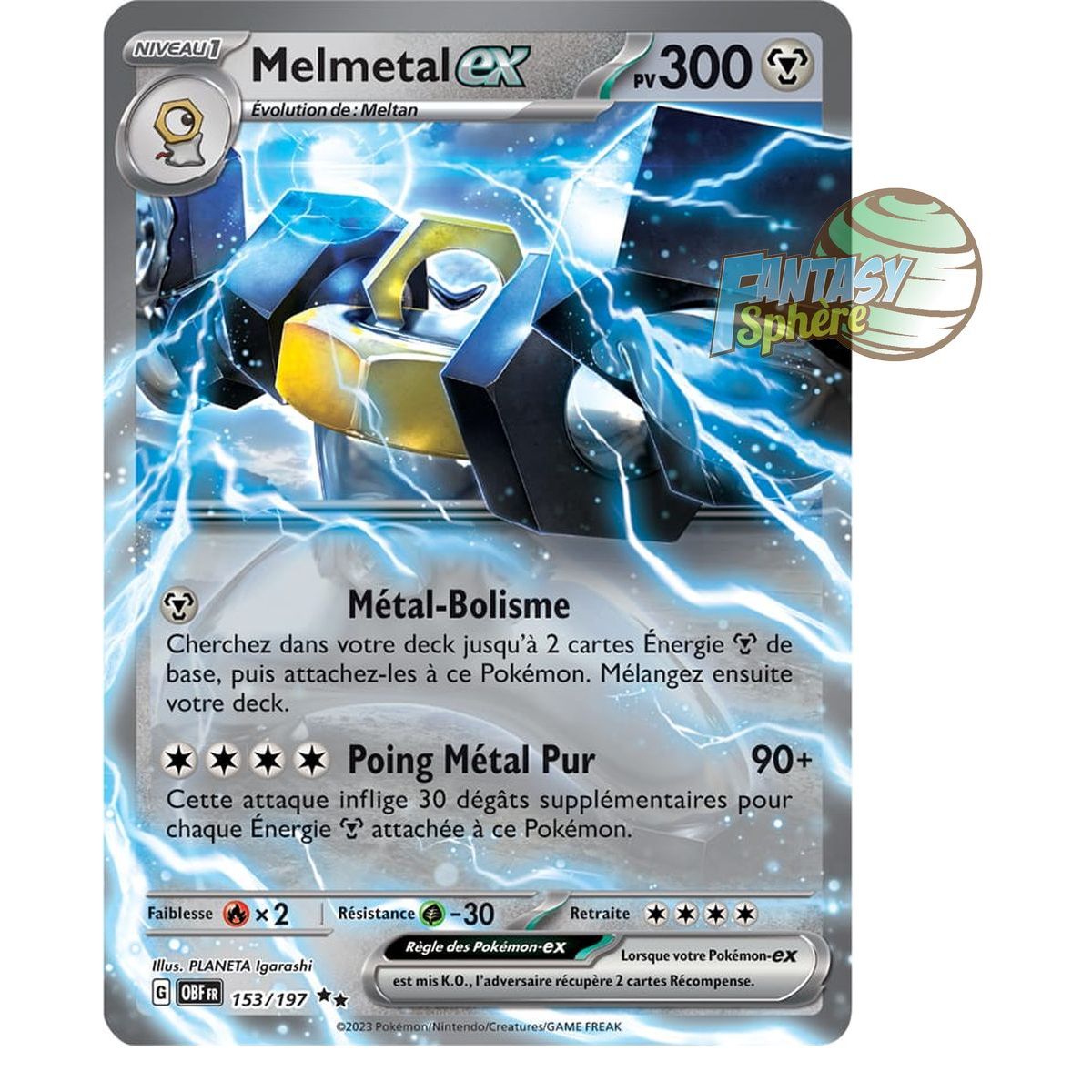 Melmetal EX - Double Rare 153/197 - Scarlet and Violet Obsidian Flames