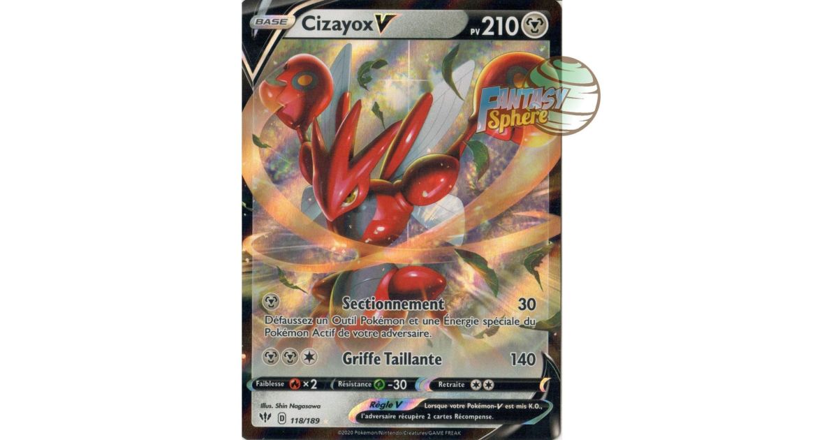 Scizor V - Ultra Rare 118/189 - EB03 Darkness Ablaze - Fantasy Sphere