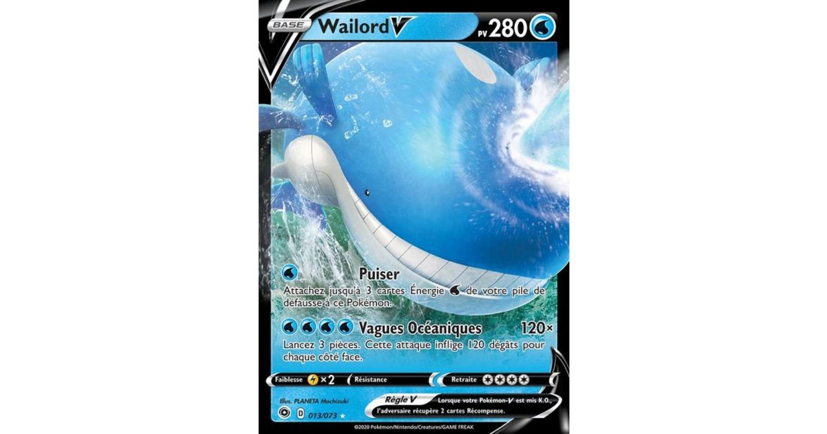 Wailord V - Ultra Rare 13/73 EB3. Sword and Shield 3.5: The Way of the  Master - Fantasy Sphere