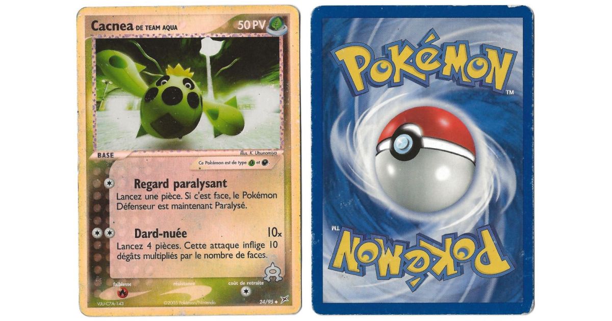 Cacnea de Team Aqua 24/95 EX Team Magma VS Team Aqua Reverse Unlimited  French View Scan - Fantasy Sphere