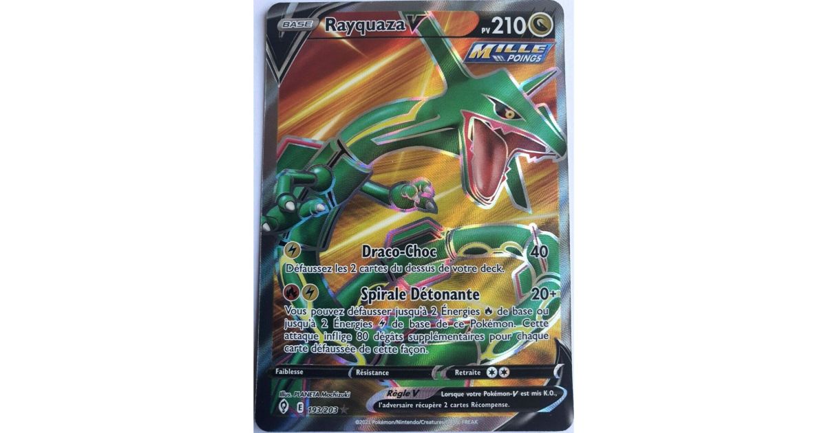 Rayquaza V - Full Art Ultra Rare 193/203 - Sword and Shield Evolution Celeste - Fantasy Sphere Rayquaza V - Full Art Ultra Rare 193/203 - Sword and Shield Evolution Celeste - Fantasy Sphere