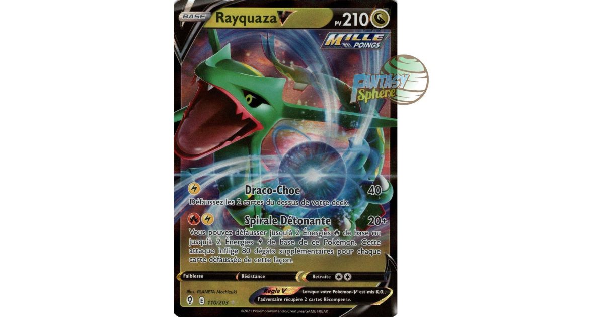pokemon tcg evolving skies 110 203 rayquaza v card Amazon.com: Rayquaza V - 110/203 - Ultra Rare - Sword & Shield main image 0