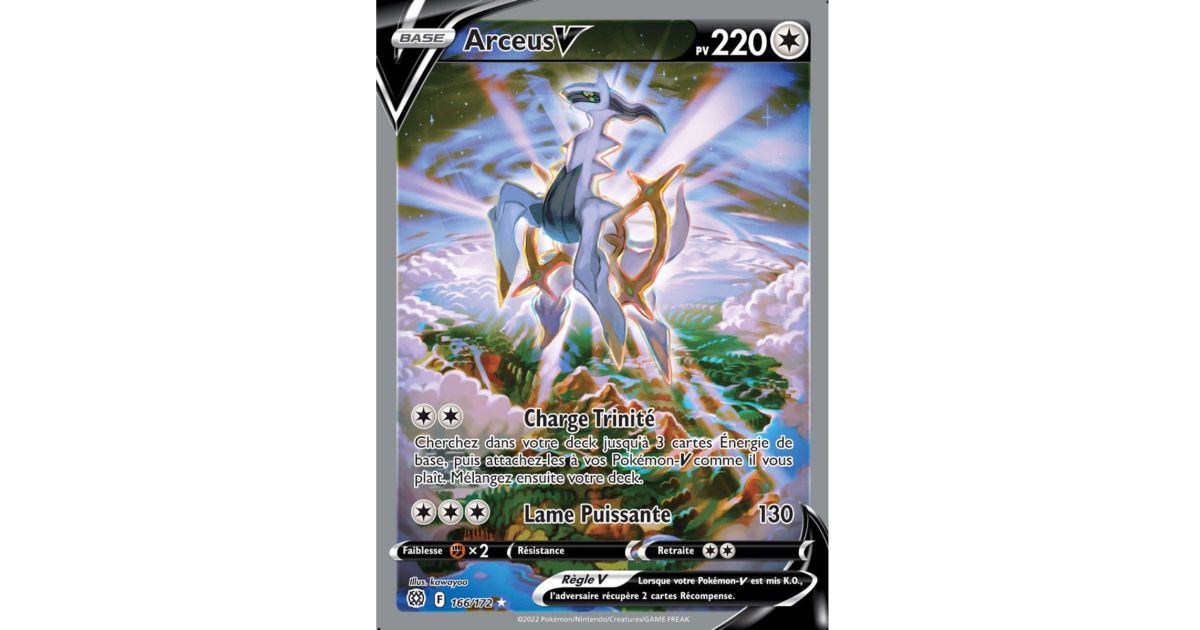 Arceus V - Full Art Ultra Rare 166/172 - EB09 Sword and Shield Sparkling  Stars - Fantasy Sphere