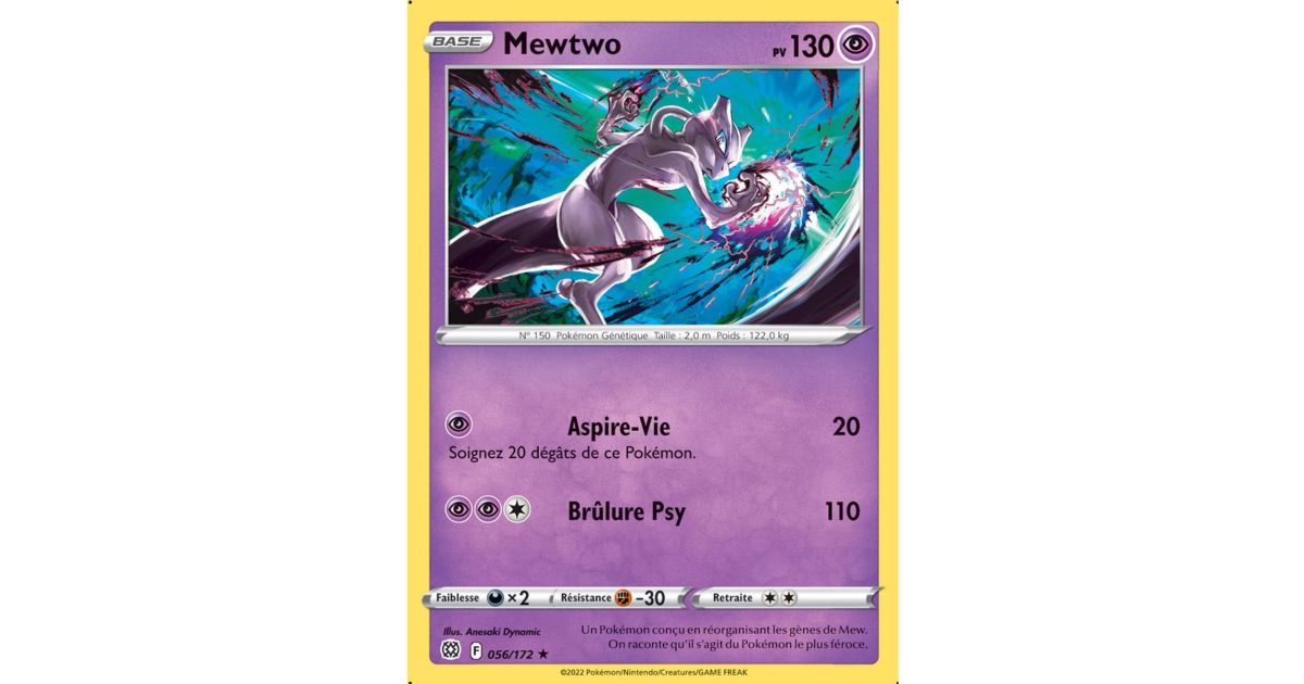 Mewtwo - Rare 056/172 - EB09 Sword and Shield Sparkling Stars - Fantasy  Sphere