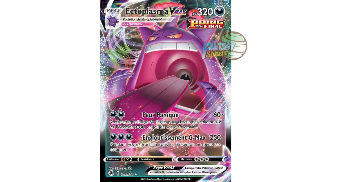 Gengar VMAX - Ultra Rare 157/264 - Fusion Fist Sword and Shield - Fantasy  Sphere