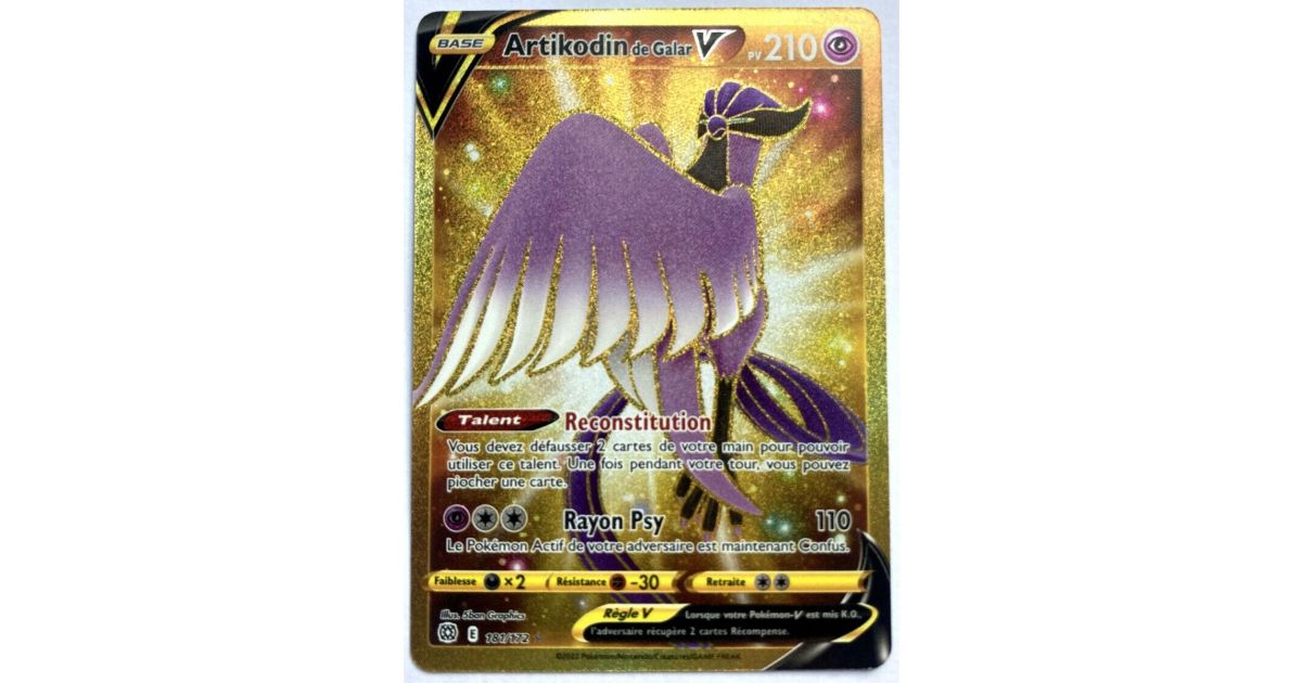 Galar Articuno V - Full Secret Rare Art 181/172 - EB09 Sword and 