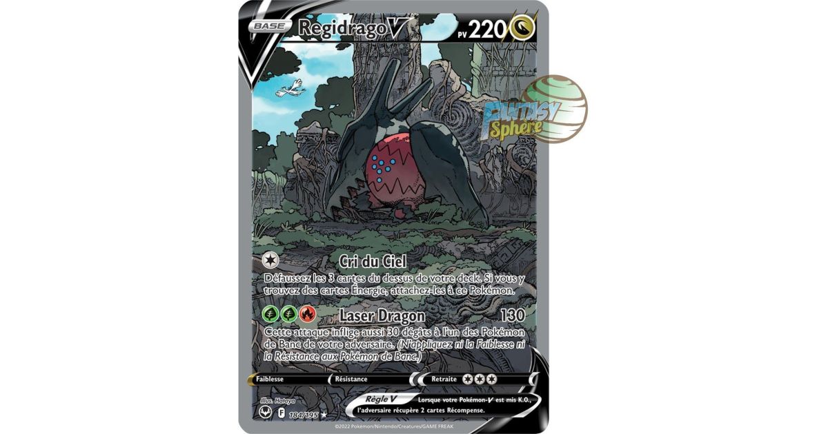Regidrago V 135/195 - Ultraboost X Épée Et Bouclier 12 Tempête Argentée - Coffret De 10 Cartes Pokémon Françaises