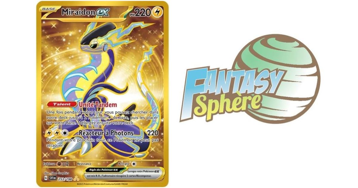 253/198 pokemon card - Miraidon ex - Scarlet & Violet - Secret Rare Pokmon ex rule  When a Pokmon ex has been Knocked Out Miraidon EX - Secret Rare