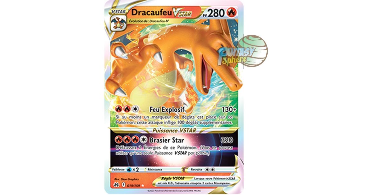 Charizard VSTAR - Full Art Ultra Rare 19/159 - Sword and Shield 12.5 Zenith Supreme - Fantasy Sphere Charizard VSTAR - Full Art Ultra Rare 19/159 - Sword and Shield 12.5 Zenith Supreme - Fantasy Sphere