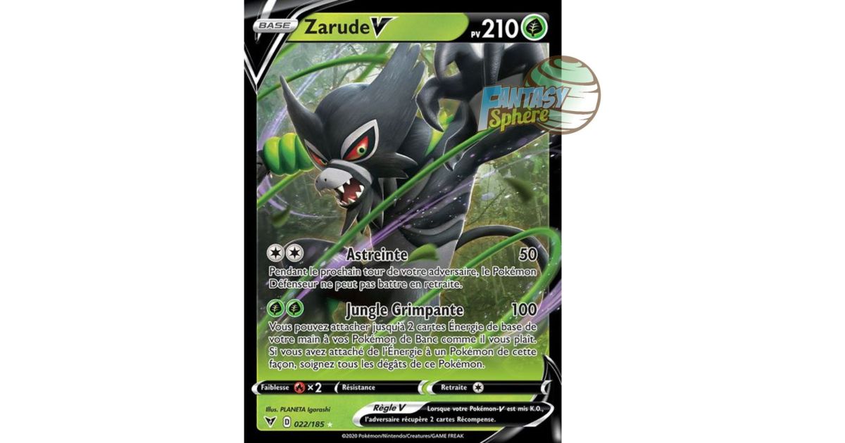 zarude v pokemon card value Zarude V HP220 2022 Collectible Pokemon Trading Card No.016/172