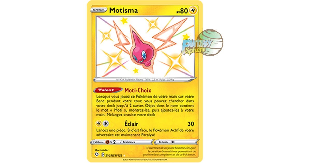 Rotom - Shiny SV038/SV122 - Sword and Shield 4.5 Radiant Destiny - Fantasy  Sphere