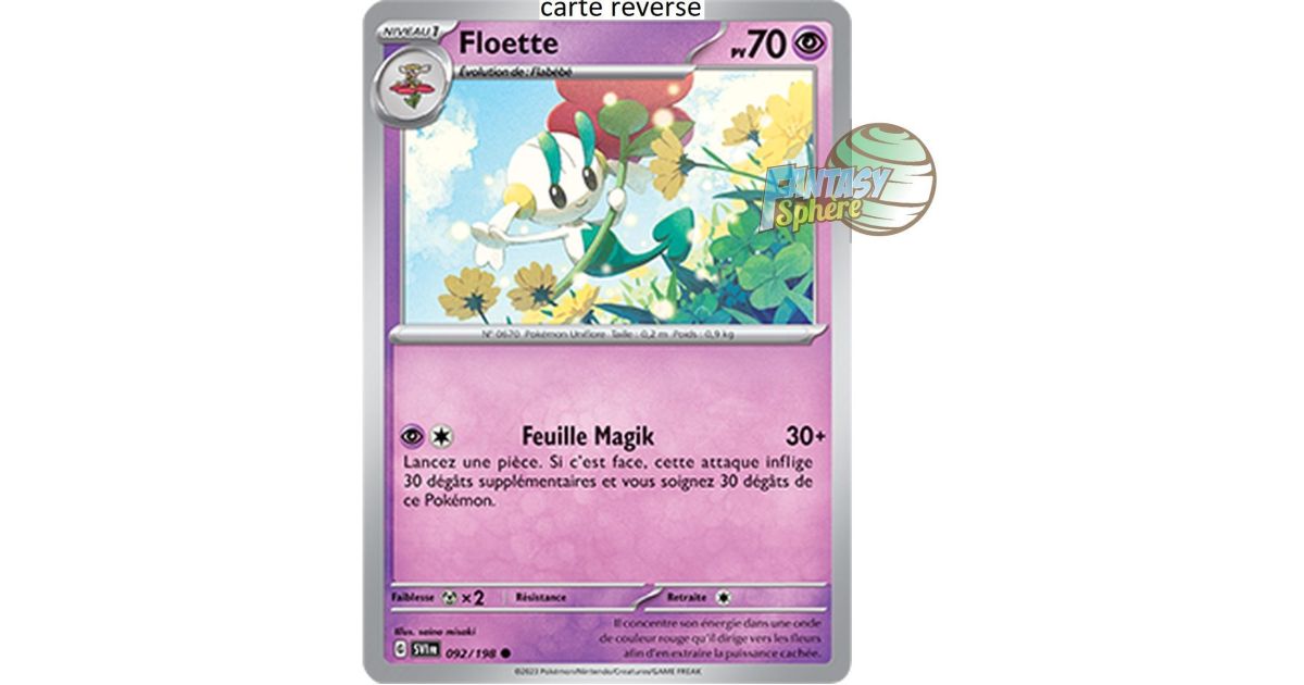 Floette - Reverse 92/198 - Scarlet and Violet - Fantasy Sphere Floette - Reverse 92/198 - Scarlet and Violet - Fantasy Sphere
