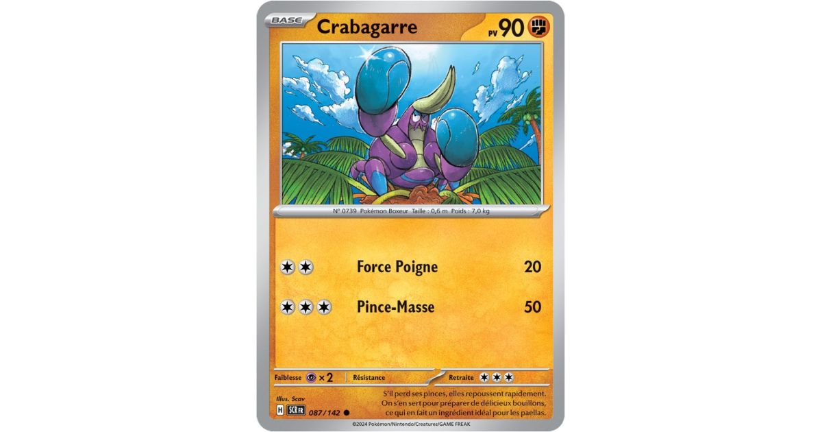 crabrawler pokemon card Pokemon TCG - Stellar Crown - #087/142 - Crabrawler