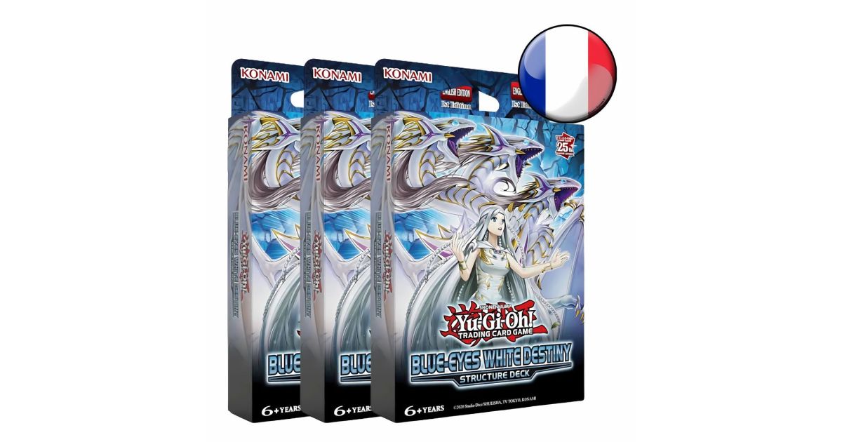 Yu-Gi-Oh - Set of 3 Structure Decks - Blue-Eyes White Destiny - FR -  Fantasy Sphere