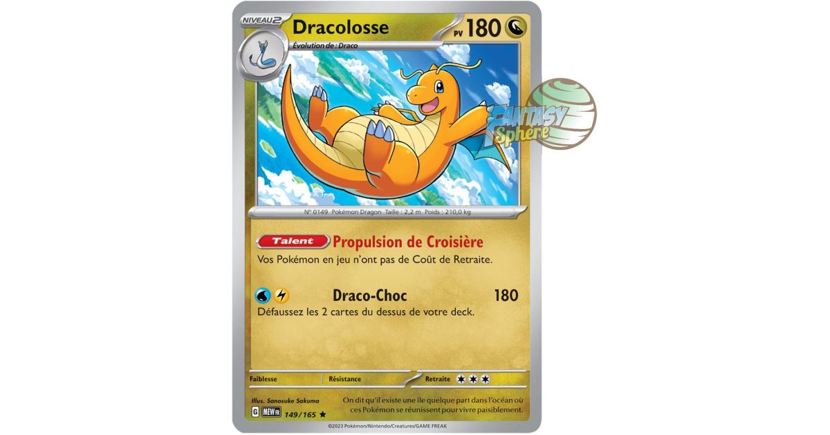 pokemon 151 dragonite card - 149/165 - Pokemon - Reverse Foil a Lightning Energy card Dragonite - SV: Scarlet &