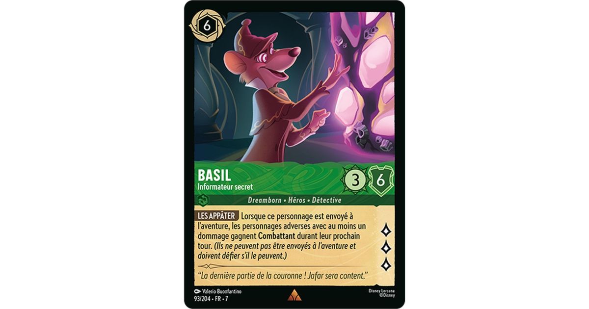 Basil, Secret Informant - 93/204 - ARI - The Island of Archazia - Rare -  French - Fantasy Sphere