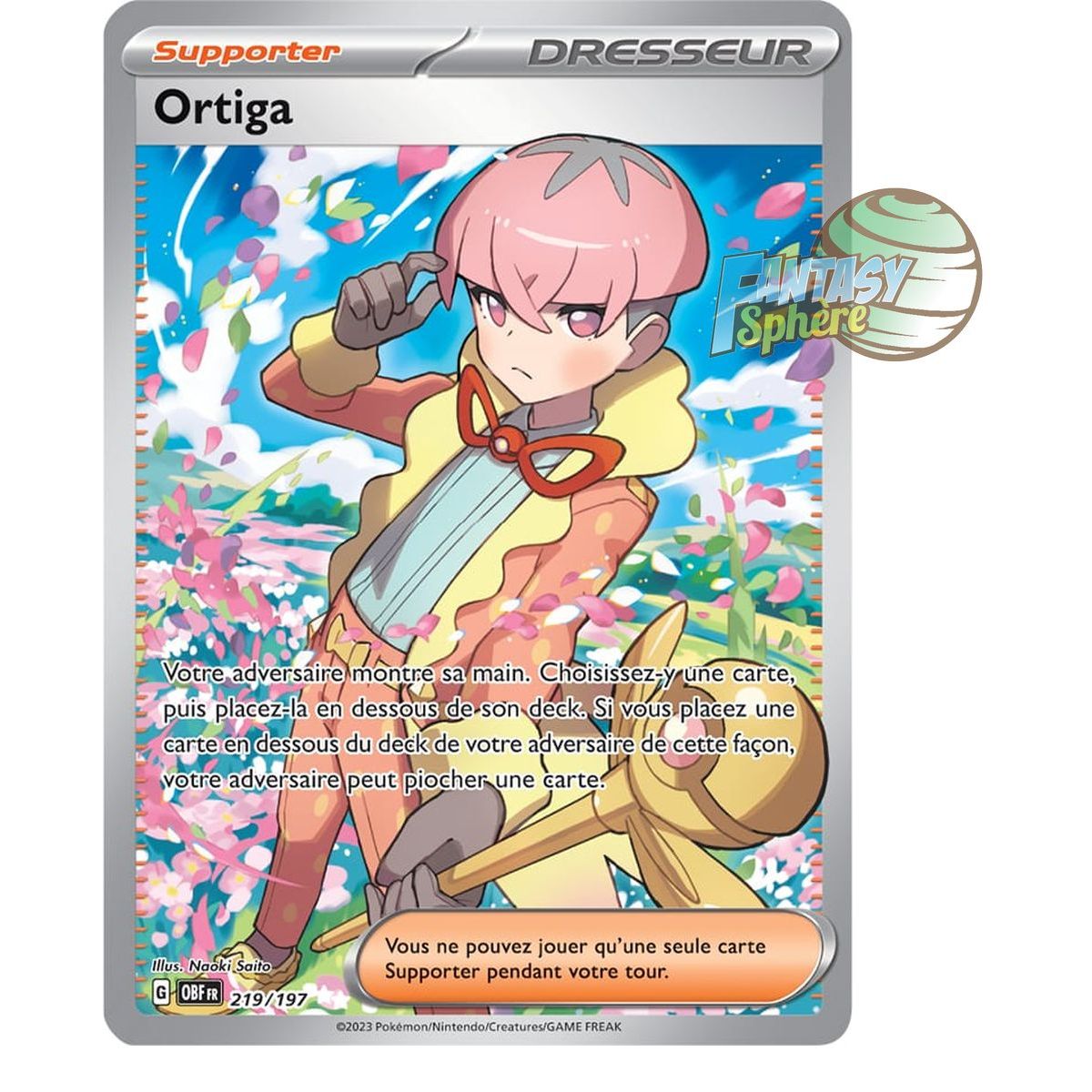 Item Ortiga - Ultra Rare 219/197 - Scarlet and Violet Obsidian Flames