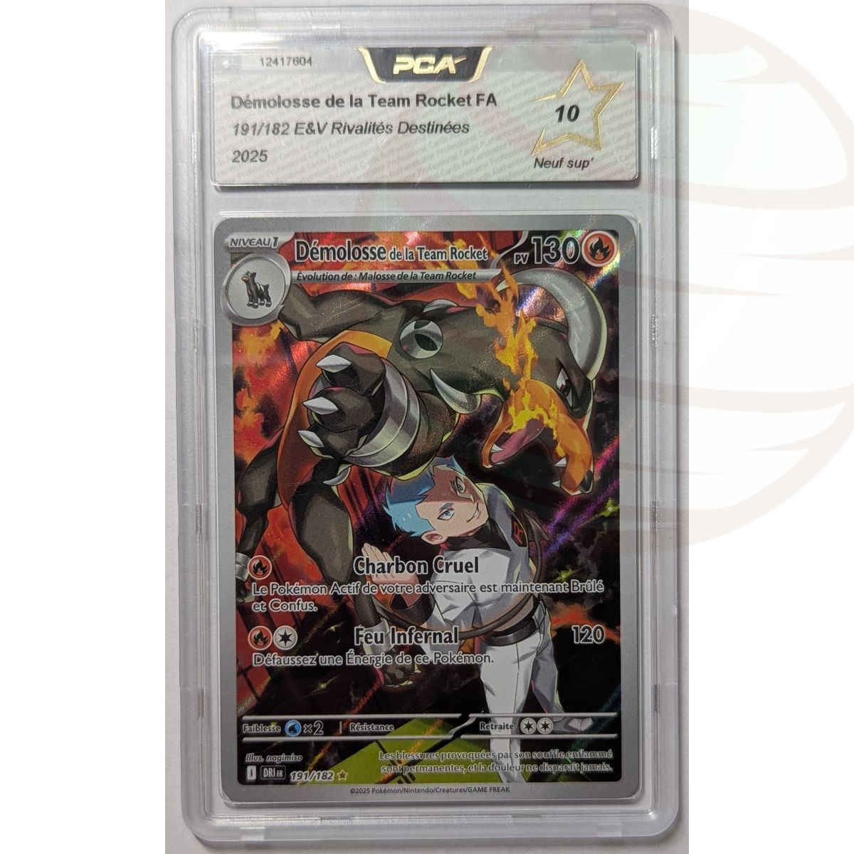 [PCA 10 - Nine Superior] - Graded Card - Team Rocket Houndoom FA 191/182 - E&V Destiny Rivalries - 2025 - Pokémon - French