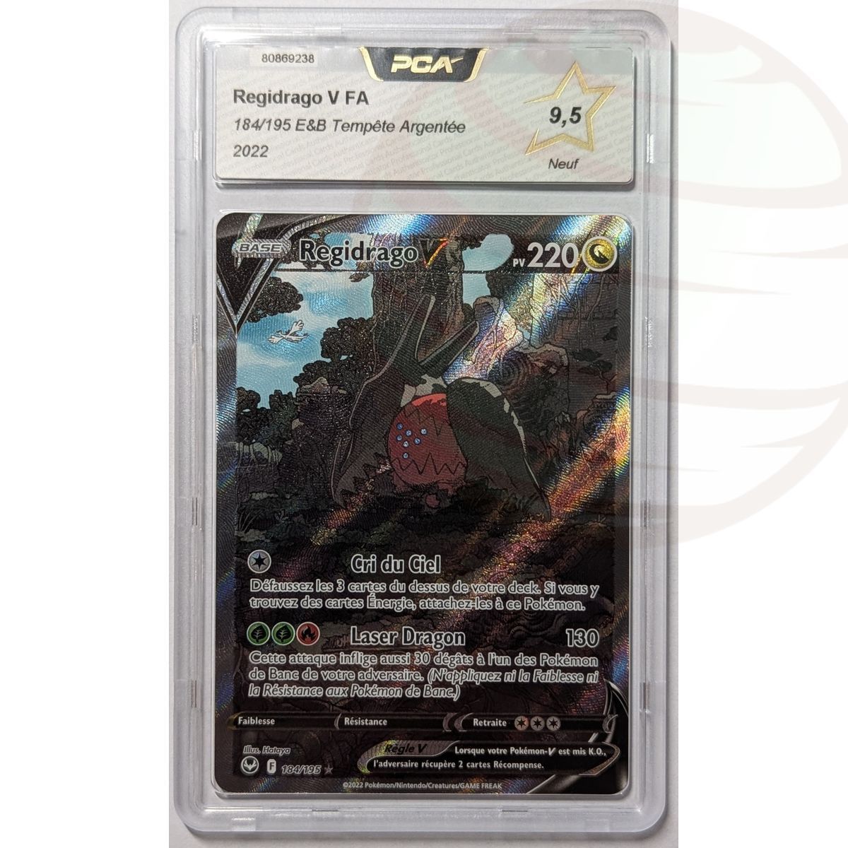 [PCA 9.5 - New] - Graded Card - Regidrago V FA 184/195 - E&V Silver Storm - 2022 - Pokémon - French
